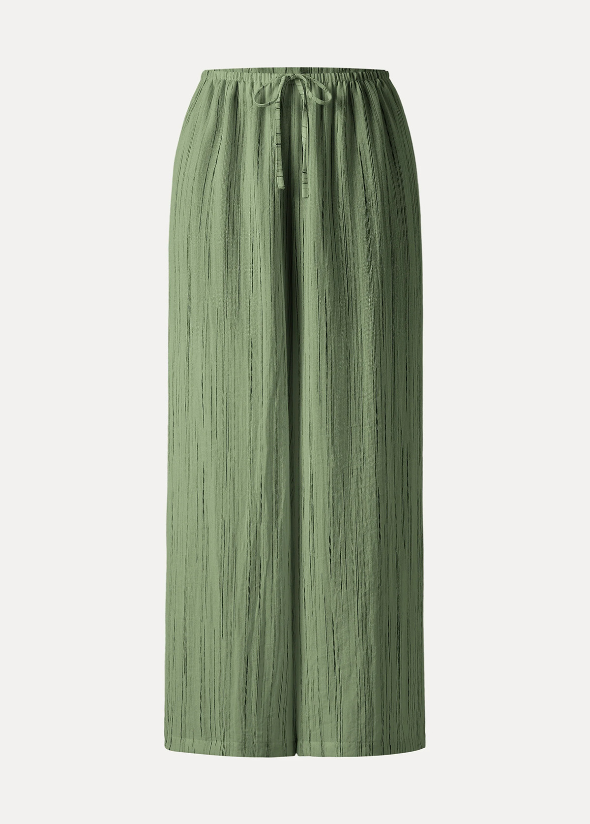 Cozy And Classic Linen Striped Wide-Leg Trousers