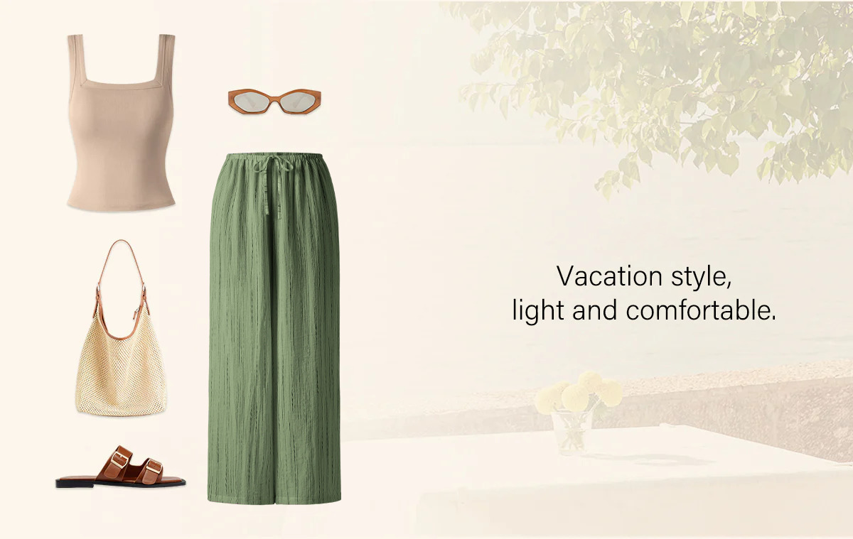 Cozy And Classic Linen Striped Wide-Leg Trousers