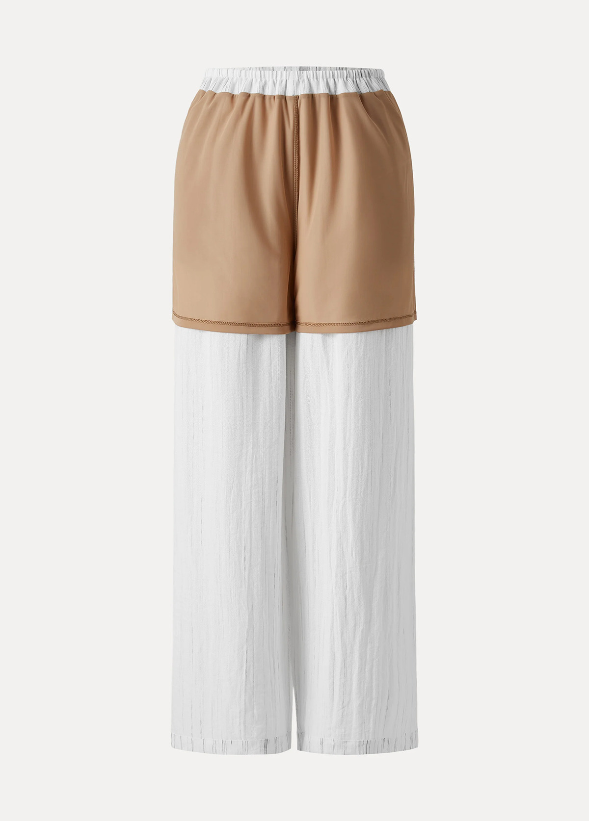 Cozy And Classic Linen Striped Wide-Leg Trousers