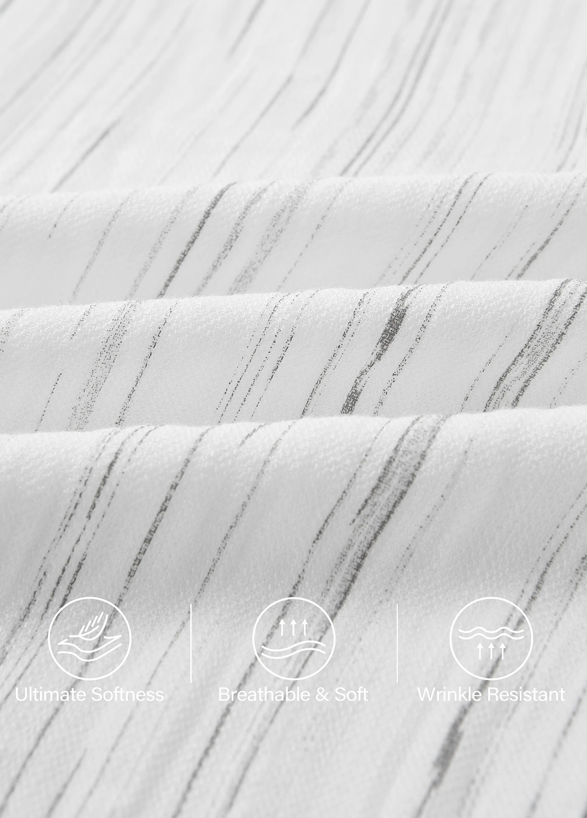 Cozy And Classic Linen Striped Wide-Leg Trousers