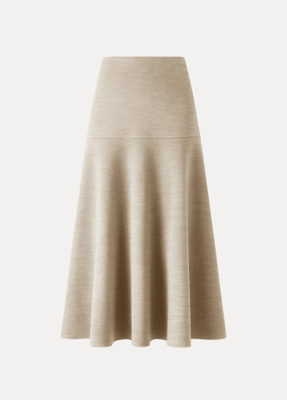 Slimming Tummy Control Cashmere-Like Flared Maxi Skirt