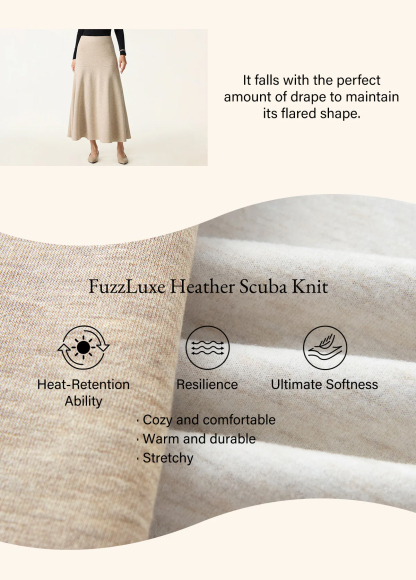 Slimming Tummy Control Cashmere-Like Flared Maxi Skirt