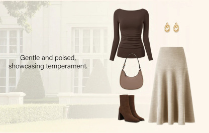 Slimming Tummy Control Cashmere-Like Flared Maxi Skirt