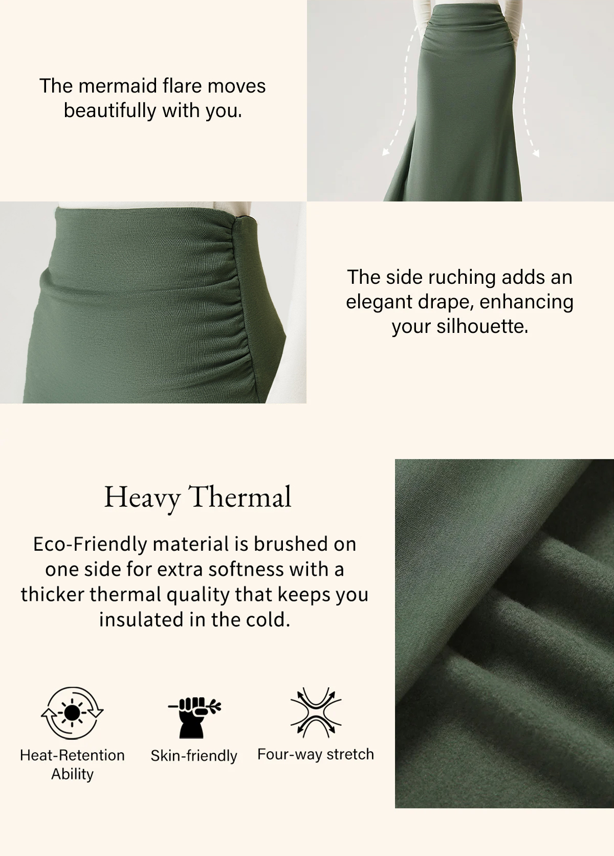 Butt Lift High-Waist Mermaid Maxi Skirt