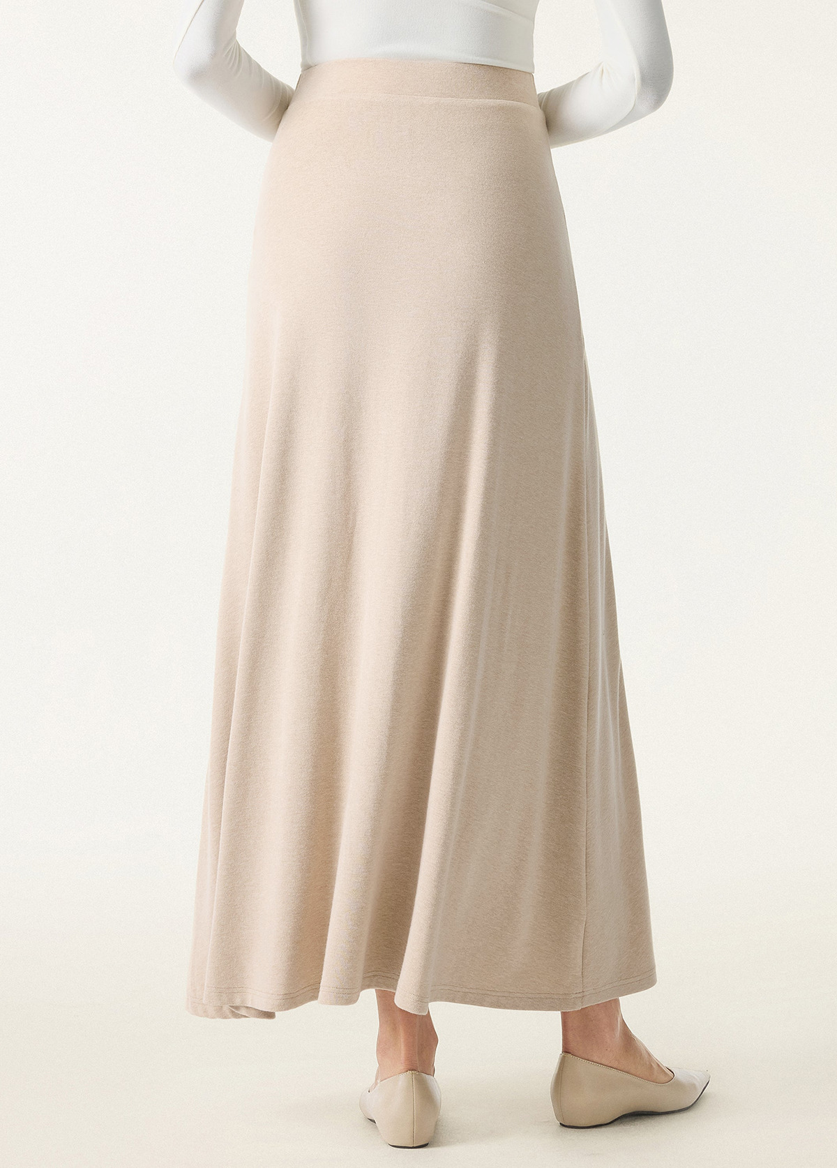 Slimming Butt Lift Pull-On Flared Maxi Skirt