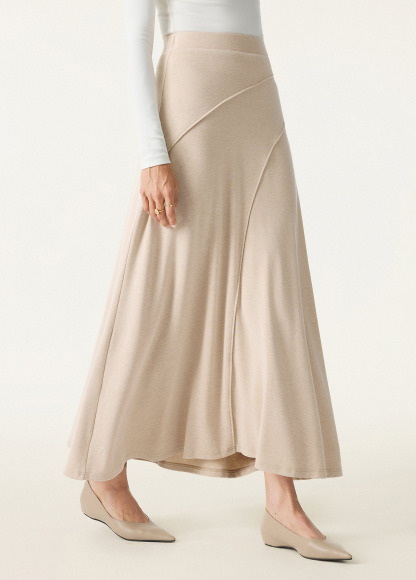 Slimming Butt Lift Pull-On Flared Maxi Skirt