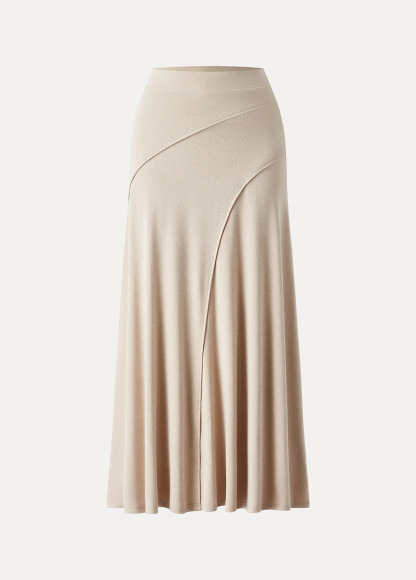 Slimming Butt Lift Pull-On Flared Maxi Skirt
