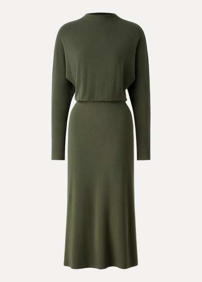 Batwing Sleeve Cinched Slimming Waist Brami Midi Dress