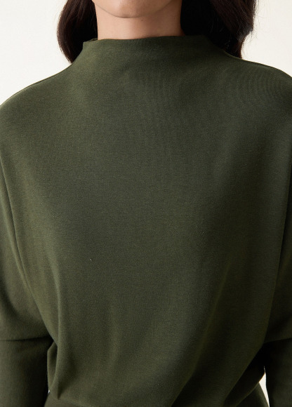 Batwing Sleeve Cinched Slimming Waist Brami Midi Dress