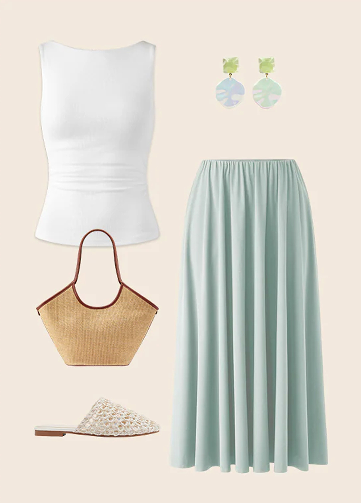 Base Elastic Open Ruched Waist Slimming Back Brami Tank