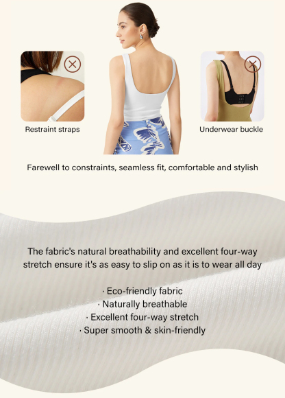 Base Elastic Open Ruched Waist Slimming Back Brami Tank