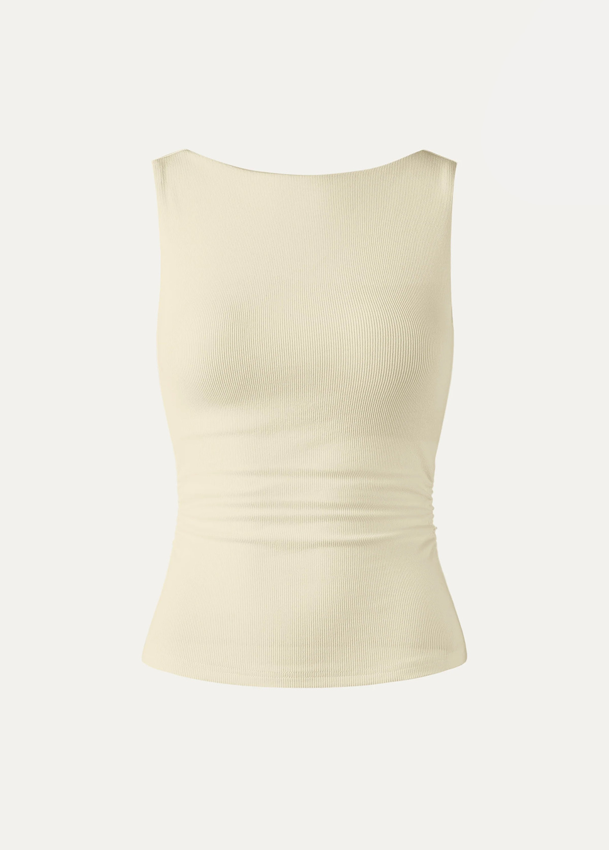 Base Elastic Open Ruched Waist Slimming Back Brami Tank