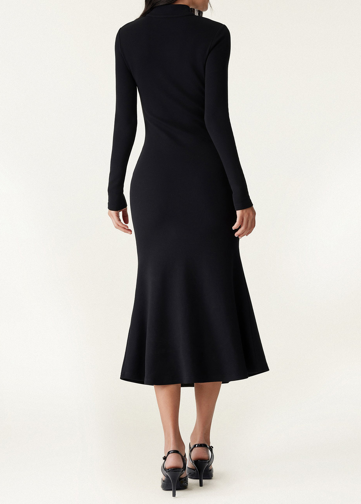 Waisted Slimming Mandarin Collar Mermaid Brami Dress