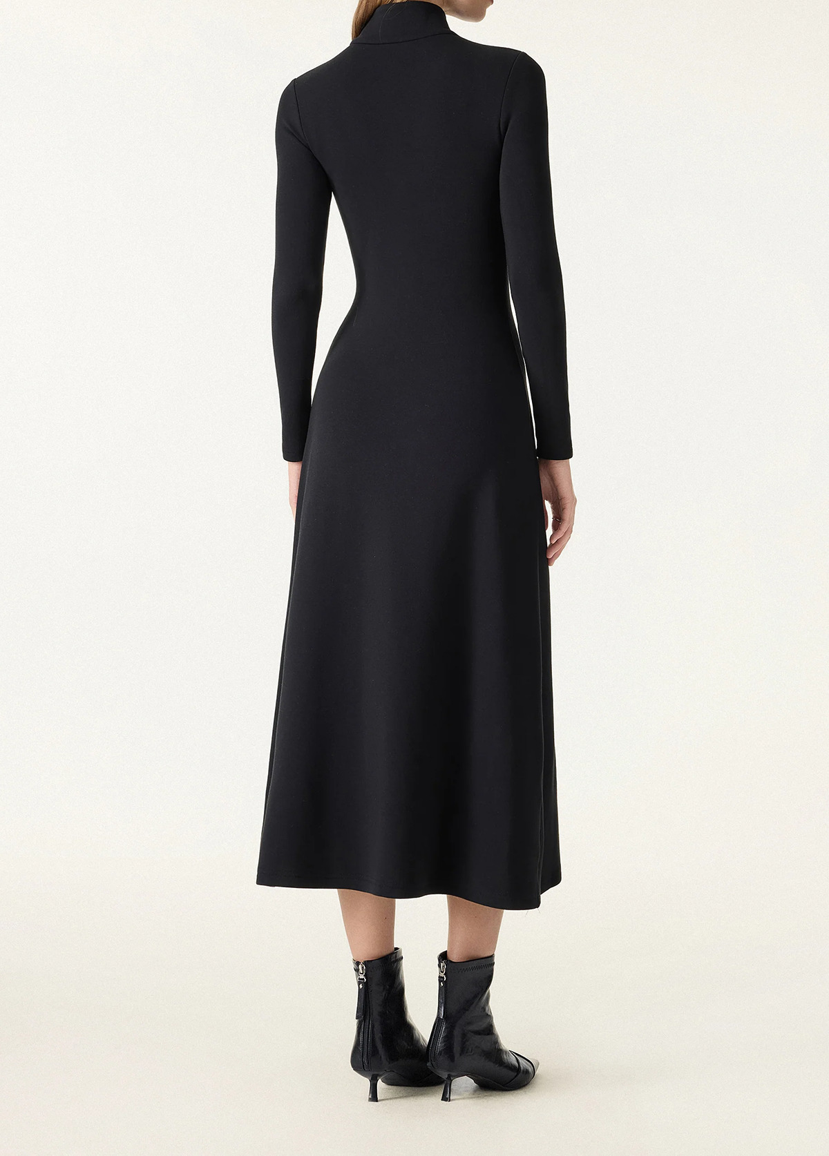 Waisted Slimming Standout Mandarin Collar Frog Button Midi Brami Dress