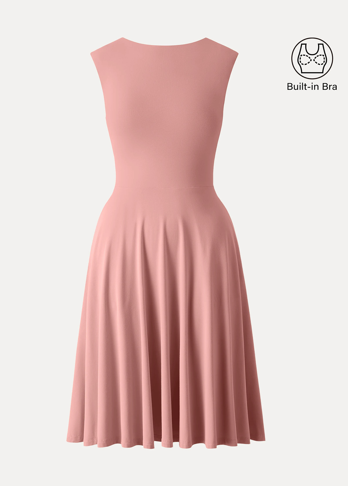 Women's dress | Boat Neck Waisted Slimming Brami Dress With Pockets |ladyboutiquebd