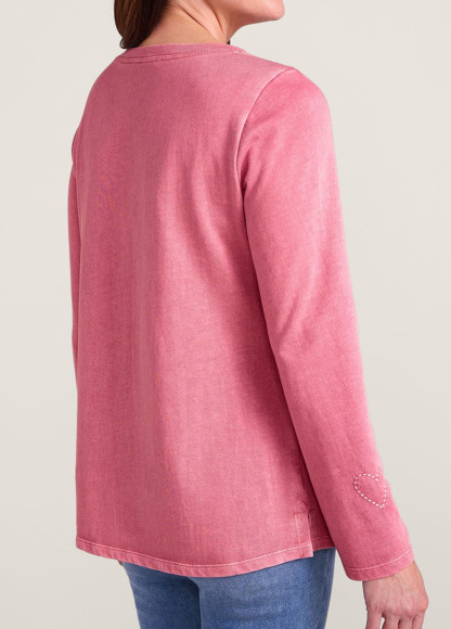 Valentine'S Day Lace Hearts Slimming Terry Tunic