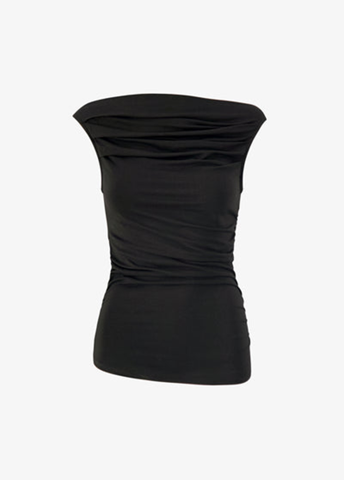 Modern Elasticity Waisted Slimming Pleated Sleeveless Top