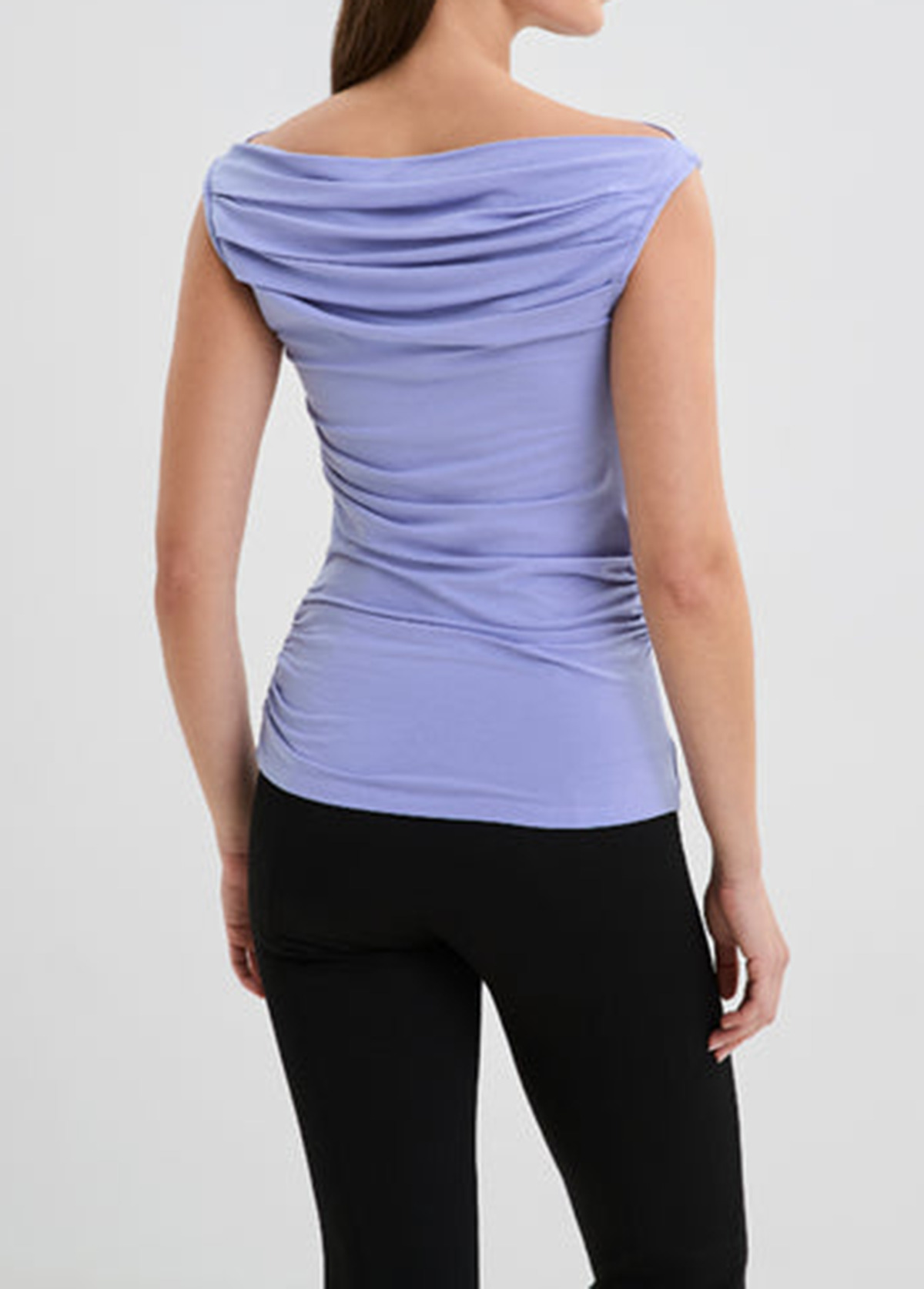 Modern Elasticity Waisted Slimming Pleated Sleeveless Top