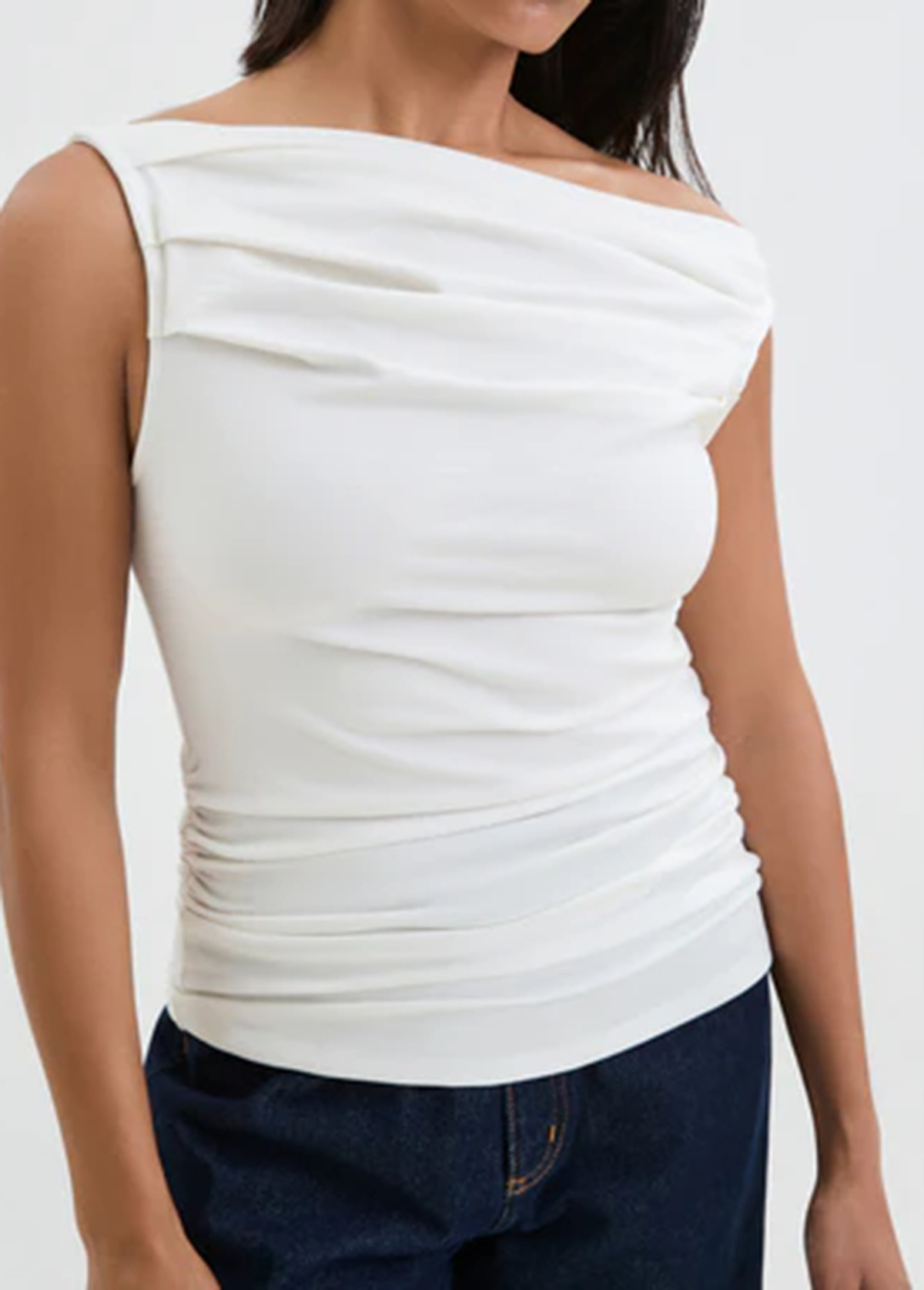 Women's vest | Modern Elasticity Waisted Slimming Pleated Sleeveless Top |ladyboutiquebd
