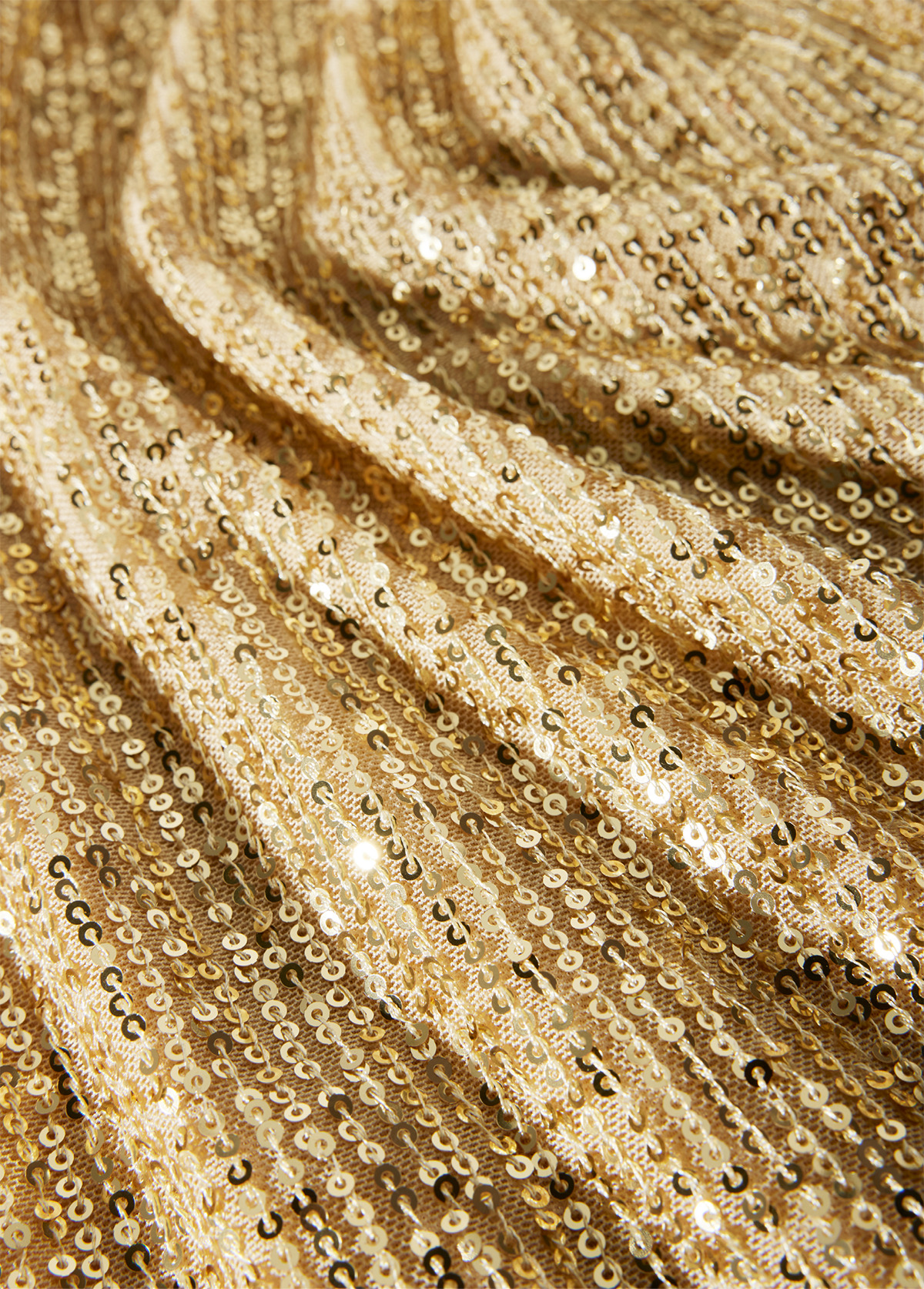 High-Waist Slimming Sequin Cowl Draped Jumpsuit