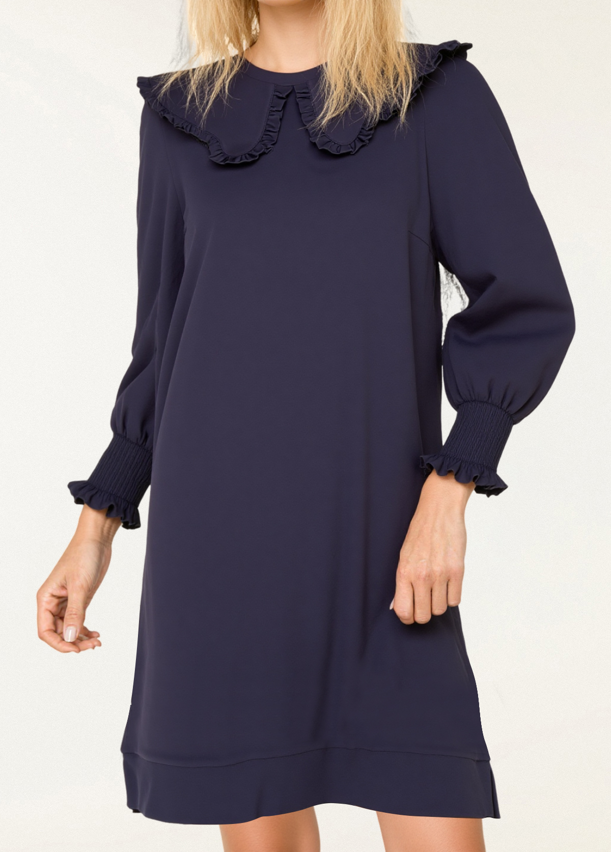 Sweet Doll Collar Puff Sleeve Sweatshirt Dress