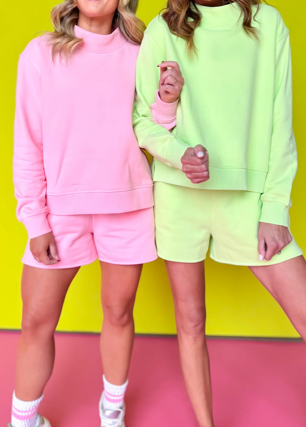 Cozy Mock Neck Pullover And Shorts Set