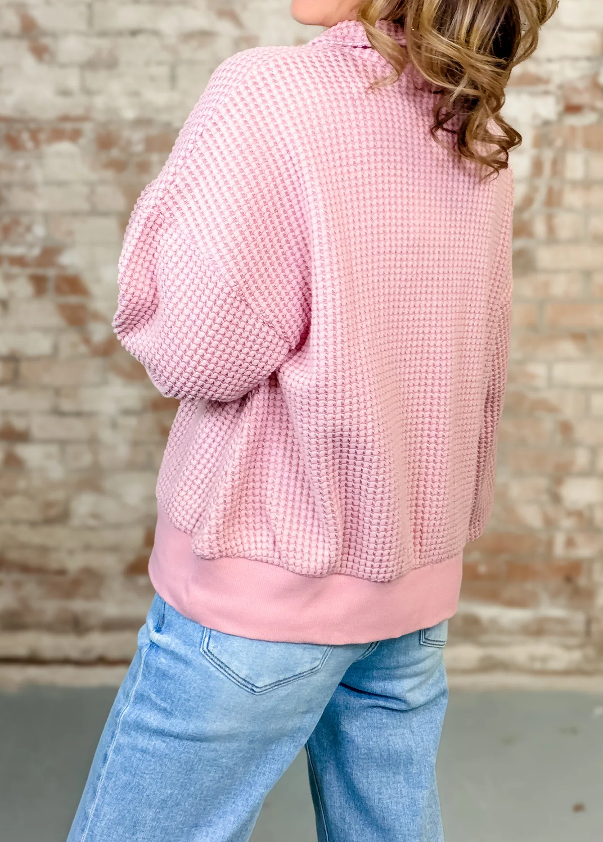 Soft And Breathable Waffle Knit Pullover