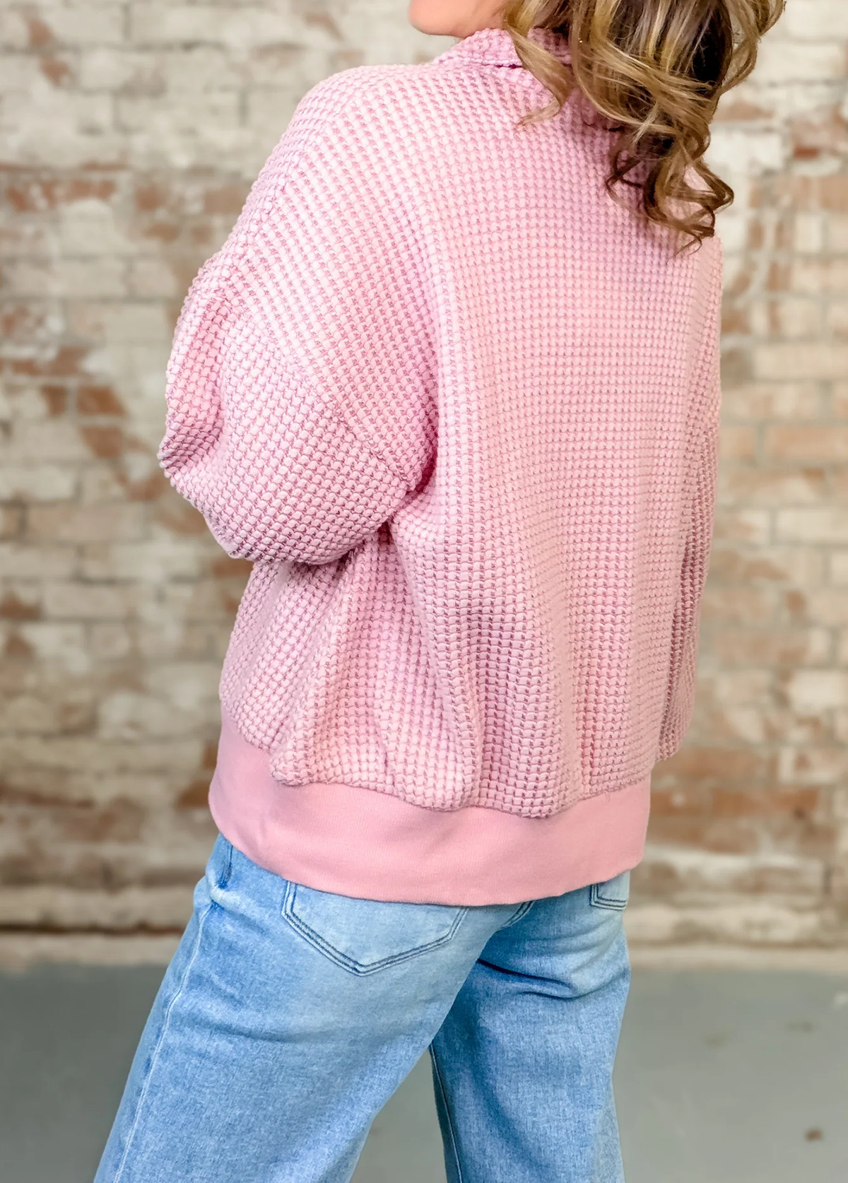 Soft And Breathable Waffle Knit Pullover