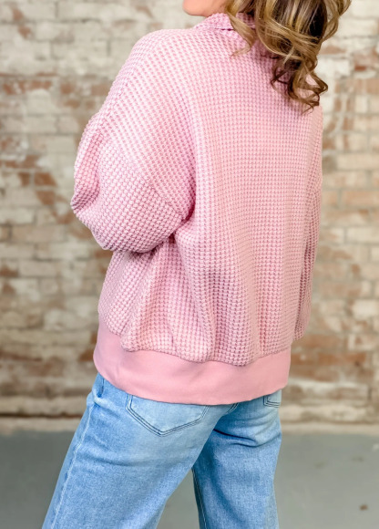 Soft And Breathable Waffle Knit Pullover