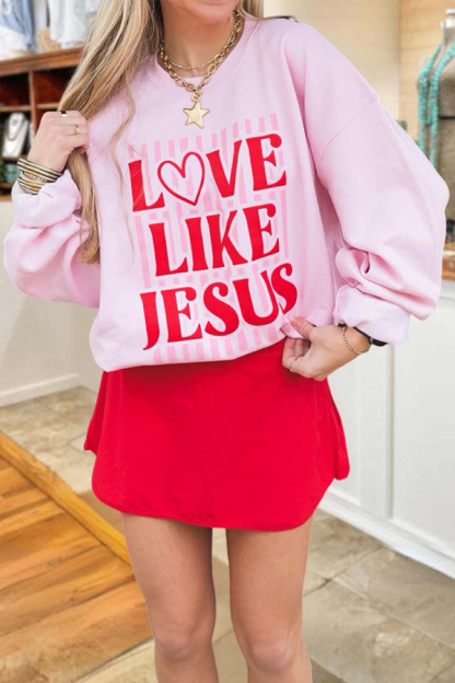 Jesus Valentine'S Day Crewneck Sweatshirt