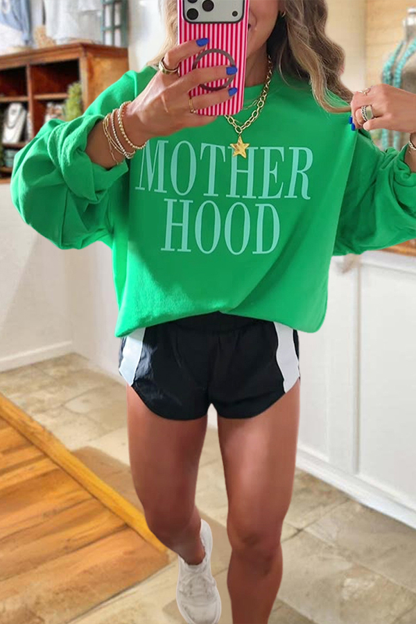 Women's top | Casual Motherhood Crew Neck Sweatshirt |ladyboutiquebd