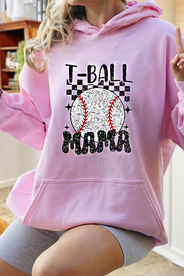 Loose Sparkly Baseball Game Day Hoodie