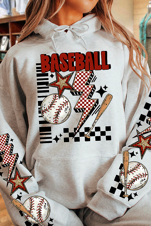 Women's top | Casual Sparkling Baseball Game Day Hoodie |Shopify-ladyboutiquebd