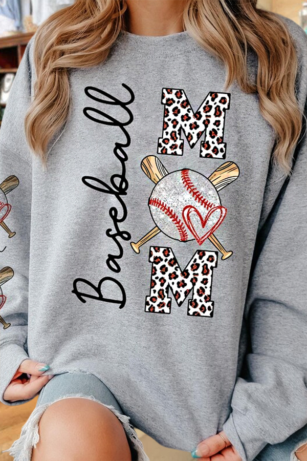 Women's top | Sparkly Baseball Game Day Crewneck Sweatshirt |Shopify-ladyboutiquebd