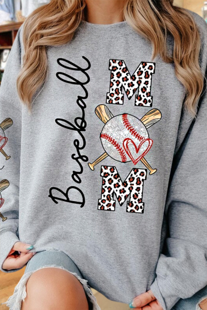 Sparkly Baseball Game Day Crewneck Sweatshirt
