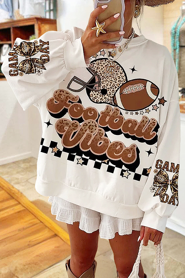 Loose Game Day Rugby Sweatshirt