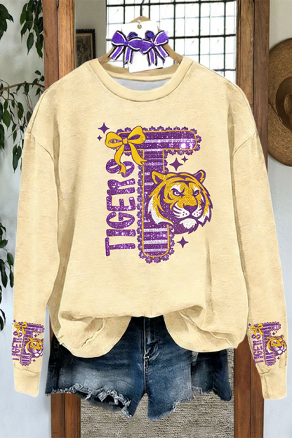 Shiny Tiger Crew Neck Sweatshirt
