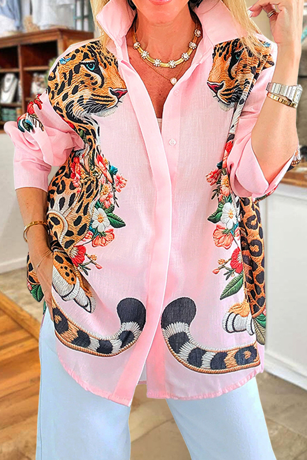 Women's top | Fashionable Jungle Tiger Print Shirt |ladyboutiquebd