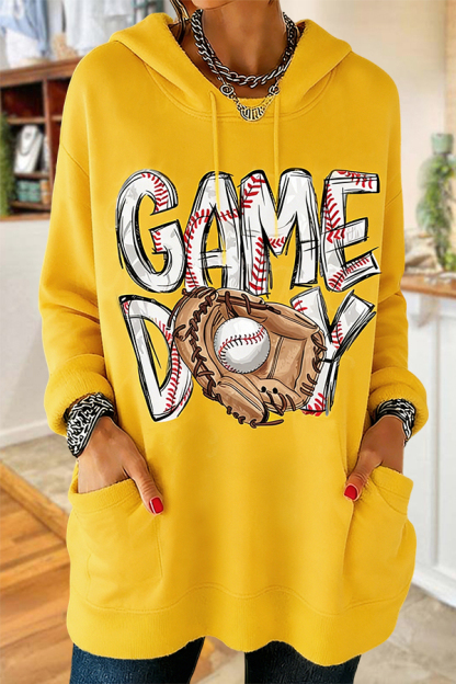 Game Day Baseball Pocket Hoodie