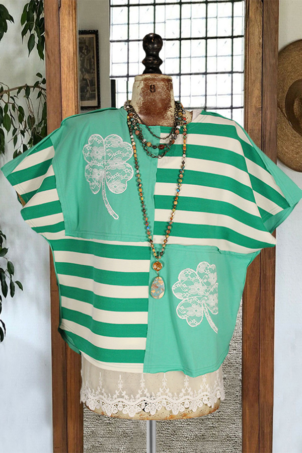 Fresh And Lucky Striped Batwing Sleeve Top