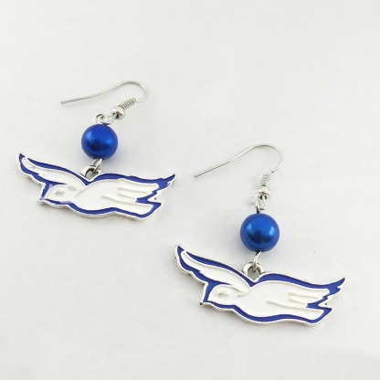 Metal Zeta Phi Beta Sorority Earrings