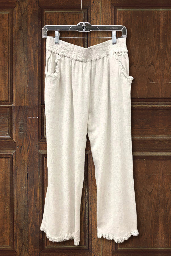 Loose Solid Color Wide-leg Pants