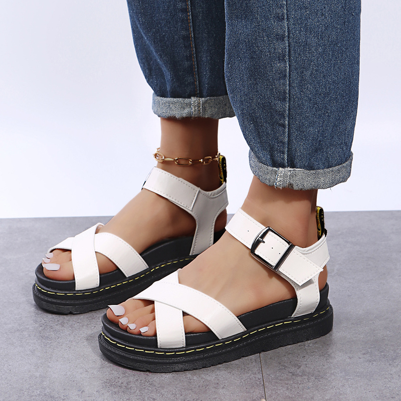 Chunky Buckle Gladiator Sandals