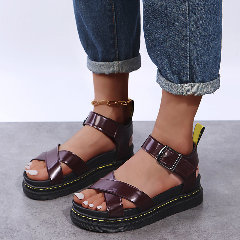 Chunky Buckle Gladiator Sandals