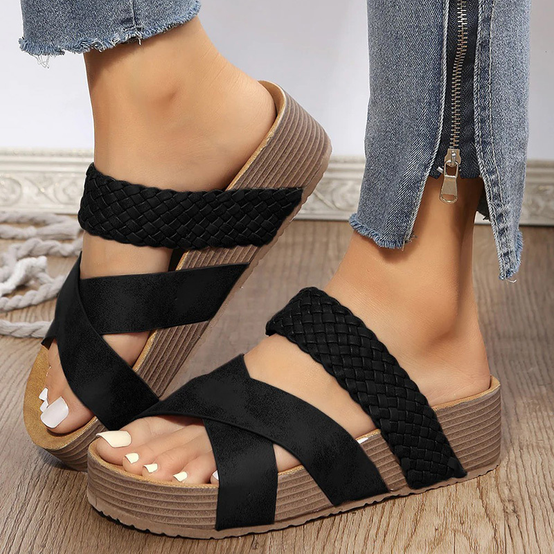 Criss-cross Braided Sandals