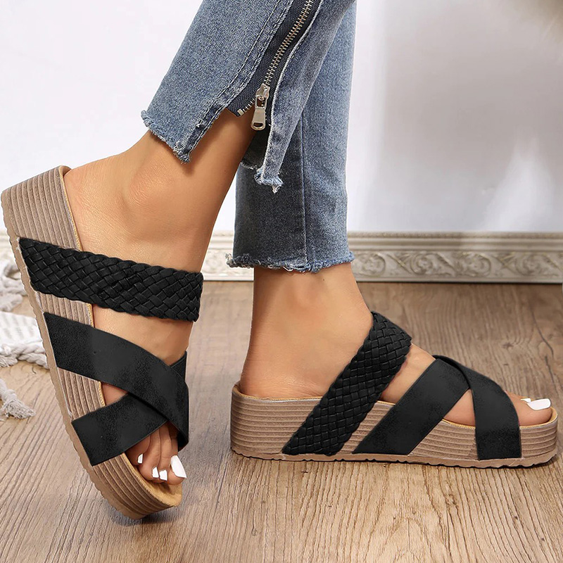 Criss-cross Braided Sandals