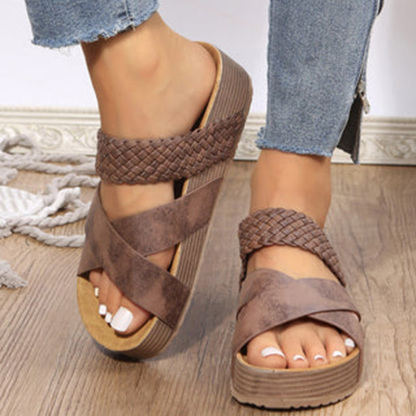 Criss-cross Braided Sandals