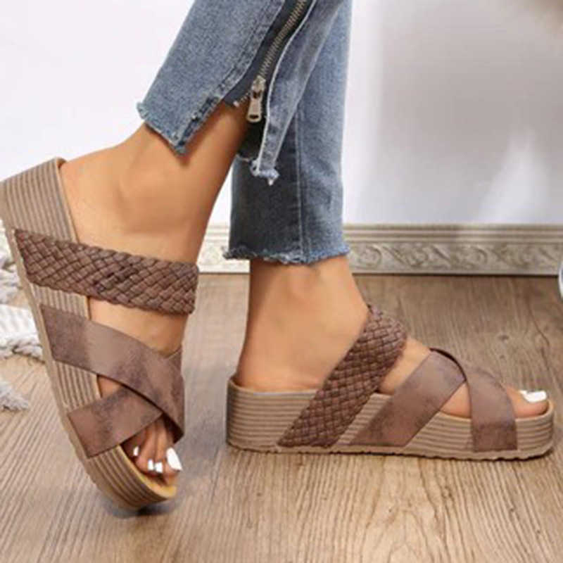 Criss-cross Braided Sandals