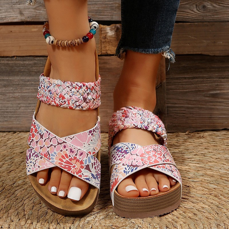 Criss-cross Braided Sandals