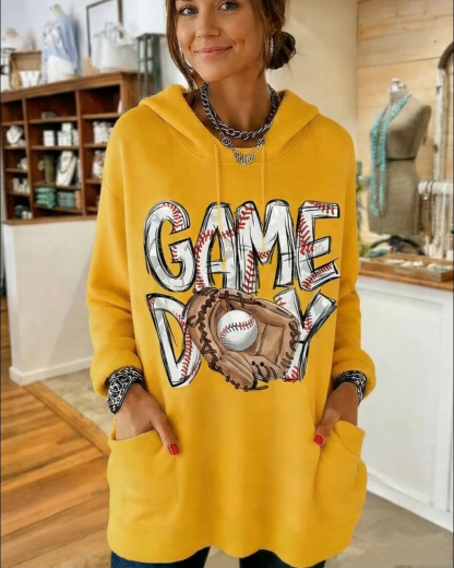 Game Day Baseball Pocket Hoodie